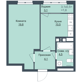 35 м², 1-комнатная квартира 5 700 000 ₽ - изображение 58