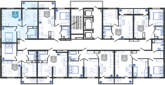 39 м², 2-комнатная квартира 7 200 000 ₽ - изображение 42