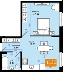 45,7 м², 2-комнатная квартира 3 300 000 ₽ - изображение 26