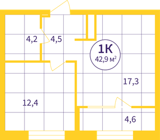 Квартира 40,6 м², 1-комнатная - изображение 2