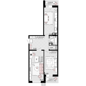 85,5 м², 3-комнатная квартира 10 300 000 ₽ - изображение 70