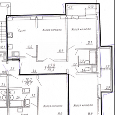 Квартира 79,6 м², 3-комнатная - изображение 2