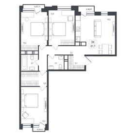 Квартира 80,9 м², 3-комнатная - изображение 1