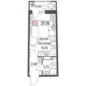 21,2 м², квартира-студия 4 050 225 ₽ - изображение 51