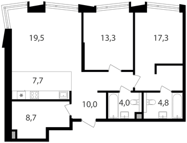 130 м², 2-комнатная квартира 71 000 000 ₽ - изображение 87