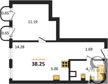 34,6 м², 1-комнатная квартира 2 600 000 ₽ - изображение 83