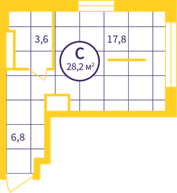 28,1 м², квартира-студия 3 200 000 ₽ - изображение 97