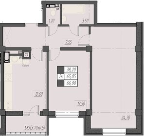 64,9 м², 2-комнатная квартира 9 442 160 ₽ - изображение 16