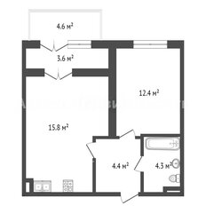 Квартира 45,1 м², 1-комнатная - изображение 1