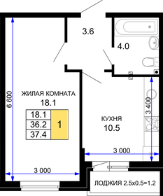 37,2 м², 1-комнатная квартира 4 770 000 ₽ - изображение 11