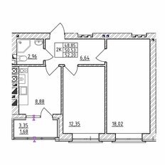 Квартира 52,2 м², 2-комнатная - изображение 2
