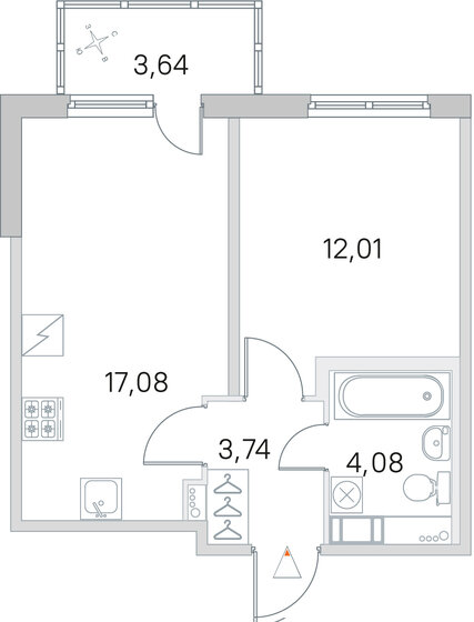 38 м², 1-комнатная квартира 7 267 579 ₽ - изображение 36