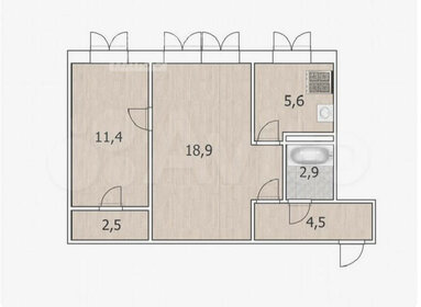 43,8 м², 2-комнатная квартира 4 500 000 ₽ - изображение 62