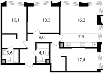 82 м², 3-комнатная квартира 33 800 000 ₽ - изображение 101