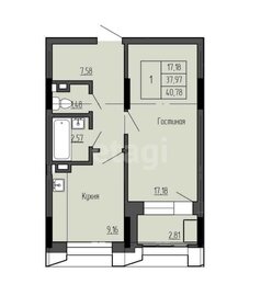 39,3 м², 1-комнатная квартира 7 100 000 ₽ - изображение 20