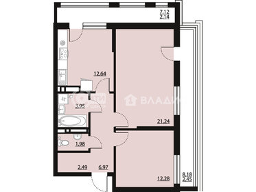 Квартира 66,1 м², 2-комнатная - изображение 1