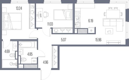 66 м², 2-комнатная квартира 20 720 860 ₽ - изображение 6