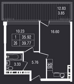 35,1 м², 1-комнатные апартаменты 10 070 148 ₽ - изображение 15