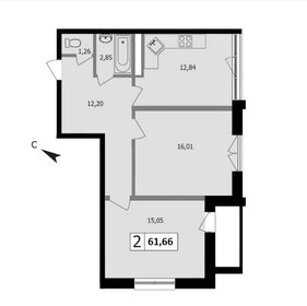 61,3 м², 2-комнатная квартира 4 900 000 ₽ - изображение 17