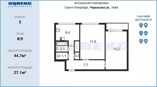 45,8 м², 2-комнатная квартира 8 500 000 ₽ - изображение 78