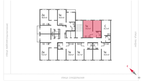 44,8 м², 1-комнатная квартира 3 854 000 ₽ - изображение 12
