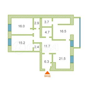 Квартира 111,6 м², 3-комнатная - изображение 1