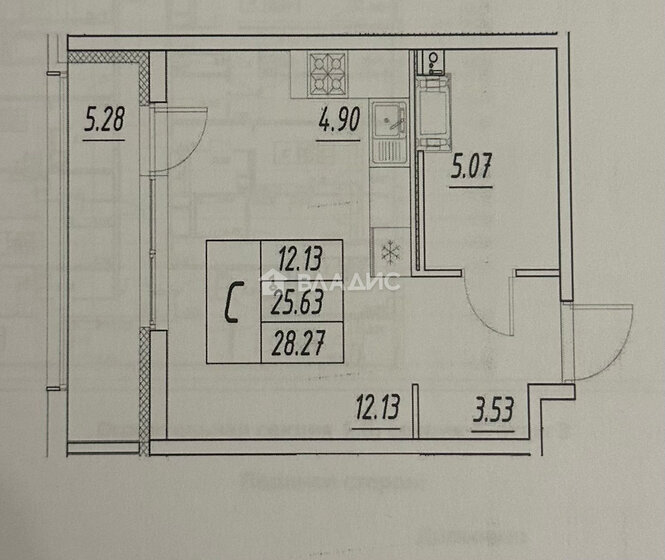 30,9 м², квартира-студия 6 650 000 ₽ - изображение 1