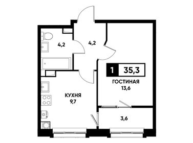 37,7 м², 1-комнатная квартира 3 500 000 ₽ - изображение 7