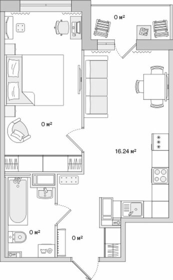43 м², 1-комнатная квартира 15 445 757 ₽ - изображение 1