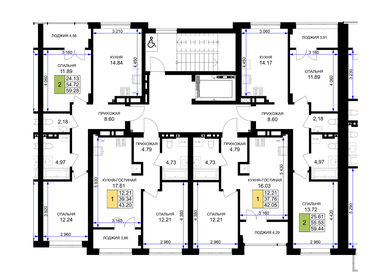 Квартира 42,1 м², 1-комнатная - изображение 2