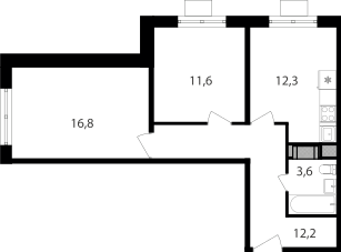 56,4 м², 2-комнатная квартира 20 275 800 ₽ - изображение 28