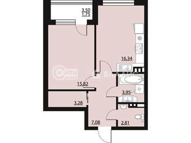 Квартира 51 м², 1-комнатная - изображение 1