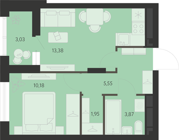 Квартира 36,3 м², 1-комнатная - изображение 1