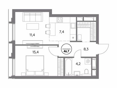 65,7 м², 1-комнатная квартира 23 500 000 ₽ - изображение 126