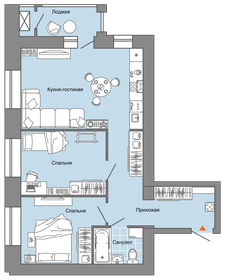 Квартира 66 м², 3-комнатная - изображение 1