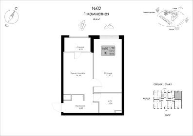 48,3 м², 1-комнатная квартира 10 724 163 ₽ - изображение 18