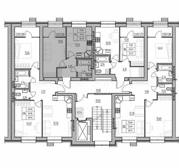 34,5 м², 1-комнатная квартира 6 000 000 ₽ - изображение 1