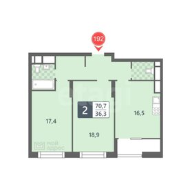 Квартира 70,7 м², 2-комнатная - изображение 1