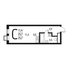 25,7 м², квартира-студия 7 417 020 ₽ - изображение 43