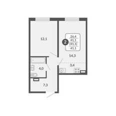 Квартира 41,1 м², 2-комнатная - изображение 2