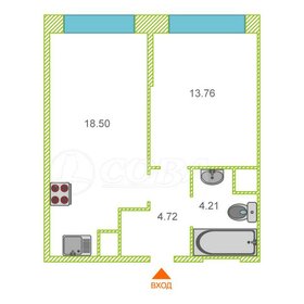 Квартира 41,2 м², 1-комнатная - изображение 1