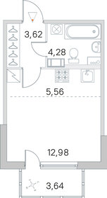 Квартира 27,5 м², студия - изображение 1