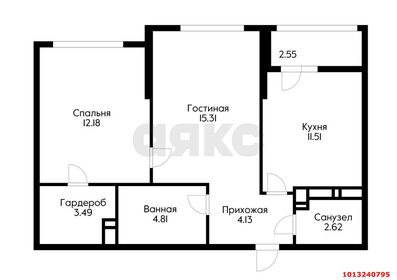Квартира 57,3 м², 2-комнатная - изображение 1