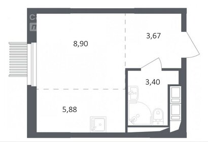 Квартира 21,8 м², студия - изображение 1