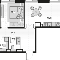 Квартира 92,6 м², 4-комнатная - изображение 2