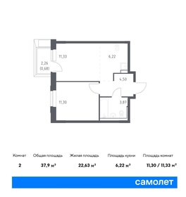 44,2 м², 2-комнатная квартира 7 500 000 ₽ - изображение 85