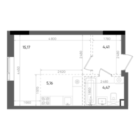 36,8 м², 1-комнатная квартира 8 986 520 ₽ - изображение 45