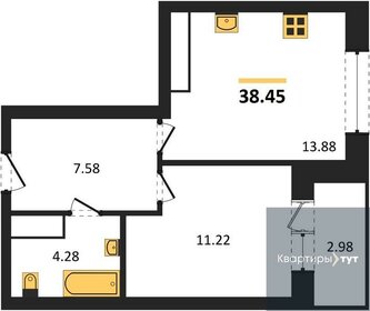35,8 м², 1-комнатная квартира 4 400 000 ₽ - изображение 75