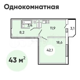 Квартира 42,1 м², 1-комнатная - изображение 1