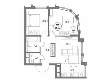 59 м², 2-комнатные апартаменты 73 125 000 ₽ - изображение 134